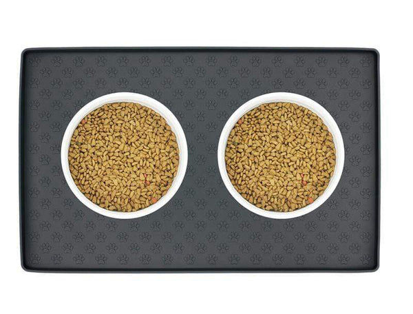 Pet Waterproof Paw Print Placemat Silicone Food Bowl Tray Mat For Dogs Cats