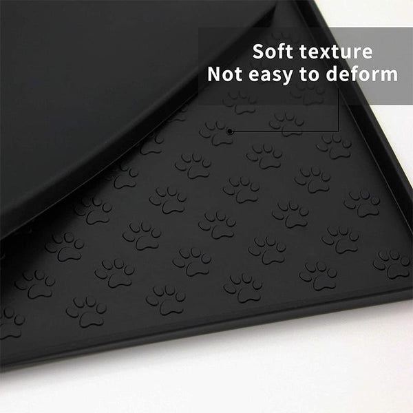 Pet Waterproof Paw Print Placemat Silicone Food Bowl Tray Mat For Dogs Cats