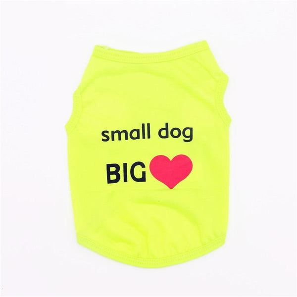 Pets Printed Summer T-shirt - Yellow Hear
