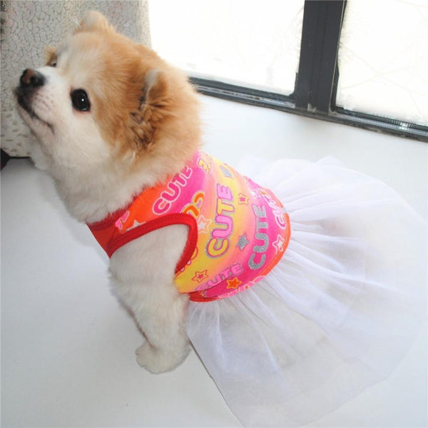 Pet Wedding Dress Skirt Clothes for Small Dogs, Cats