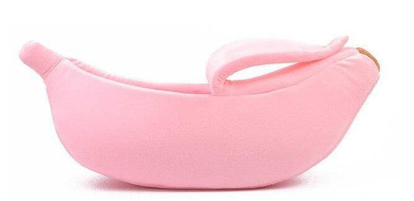 Pink color banana pet bed
