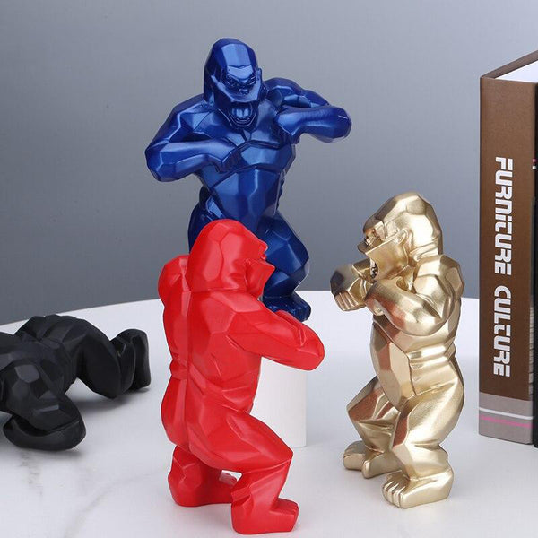 Pounding Gorilla Figurine