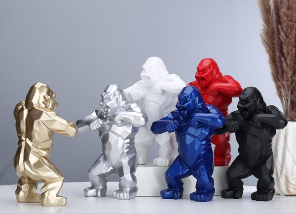 Pounding Gorilla Figurine