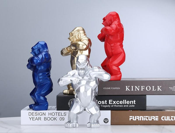 Pounding Gorilla Figurine