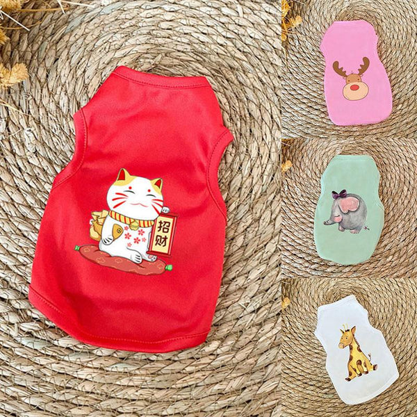 Cute Printed Summer Pet T-shirt