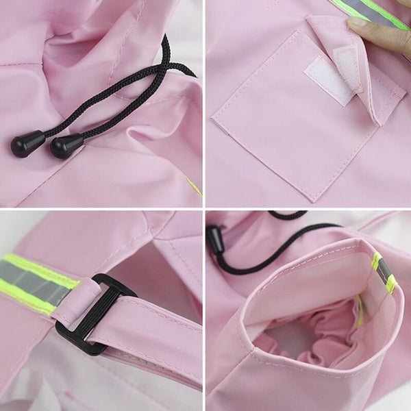 Dog Raincoat Reflective Waterproof Jacket Outdoor Pet Clothes