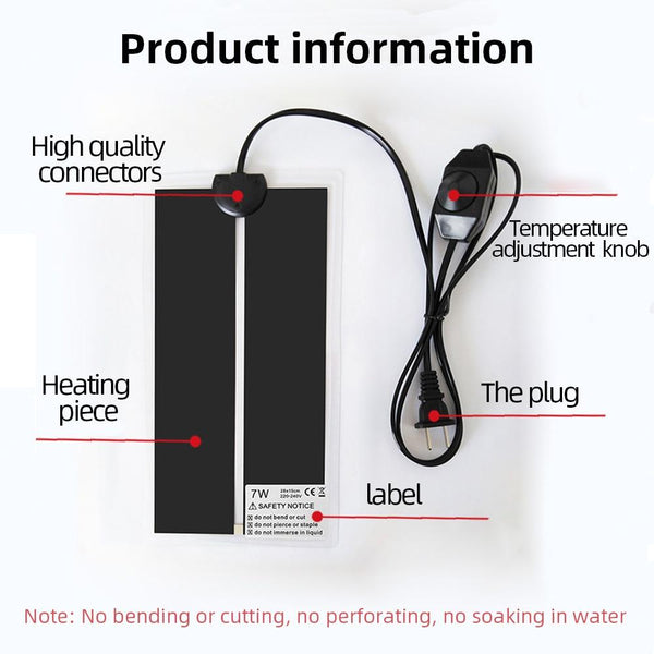 Reptile Heat Mat With Adjustable Temperature Controller Heating Pad For Terrarium