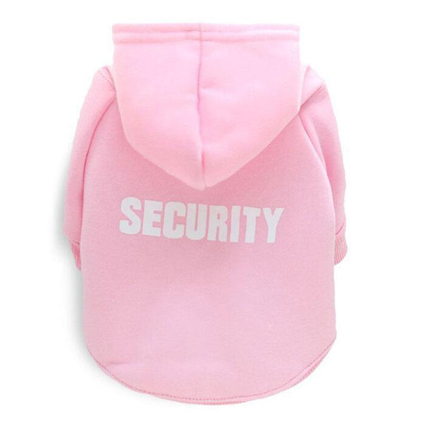 Security Design Pet Clothing Costume Hoodies for Cats Dogs - Pink Color