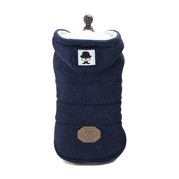 Gentlemans Segmented Winter Jacket, Hoodie Coat for Dogs