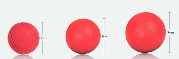 50-70mm Solid Rubber Bouncy Ball For Dogs Red Color Chew Resistant