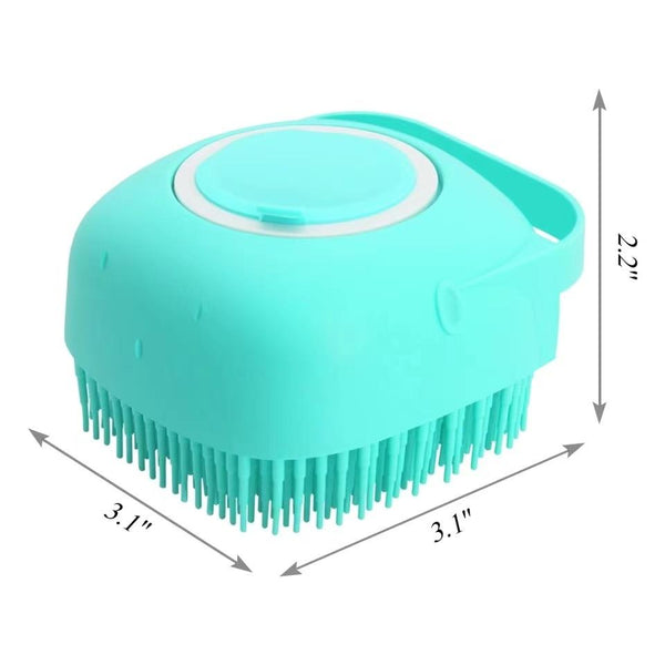 Pet SPA Massage Comb Soft Silicone Shower Brush and Soap Dispenser - Size