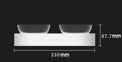 Stainless Steel Double Bowl 15 Degree Adjustable Pet Food and Water Bowl - Size