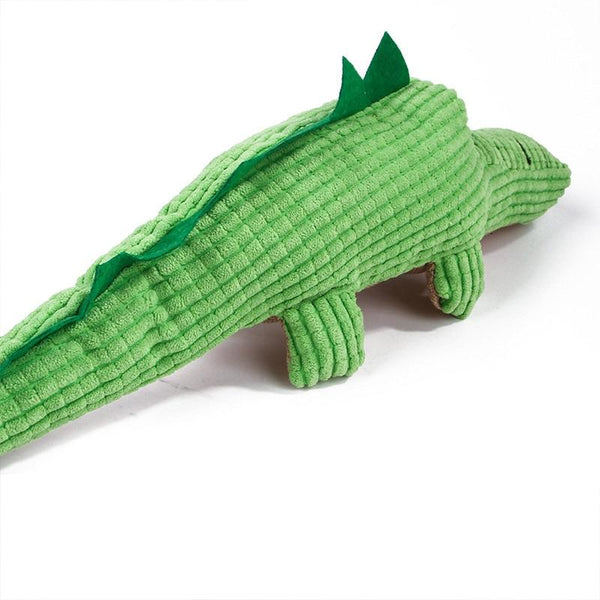 Plush Crocodile Shape Stuffed Animal Toys for Dogs - Back View