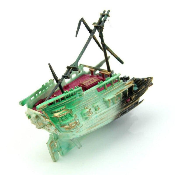 Sunken Shipwreck Aquarium Decoration Fish Tank Ornament