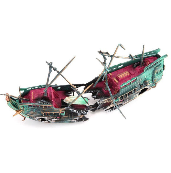 Sunken Shipwreck Aquarium Decoration Fish Tank Ornament