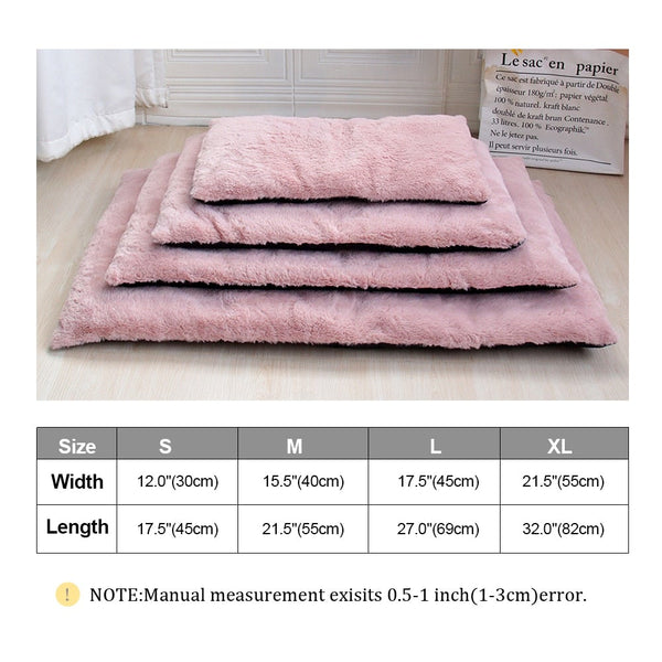 Thick Warm Dog Bed Mat Soft Pet Sleeping Cushion Pads
