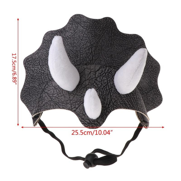 Pet Triceratops Dinosaur Hat Costume for Dogs