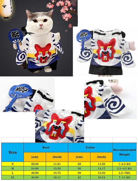 Various Cosplay Dresses for Cats: Pirate, Musician, Nurse, Policeman
