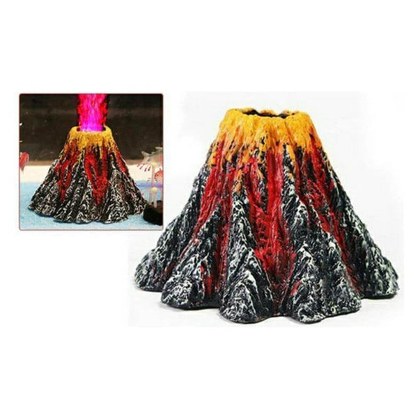Aquarium Volcano Statue Decoration Fish Tank Ornament