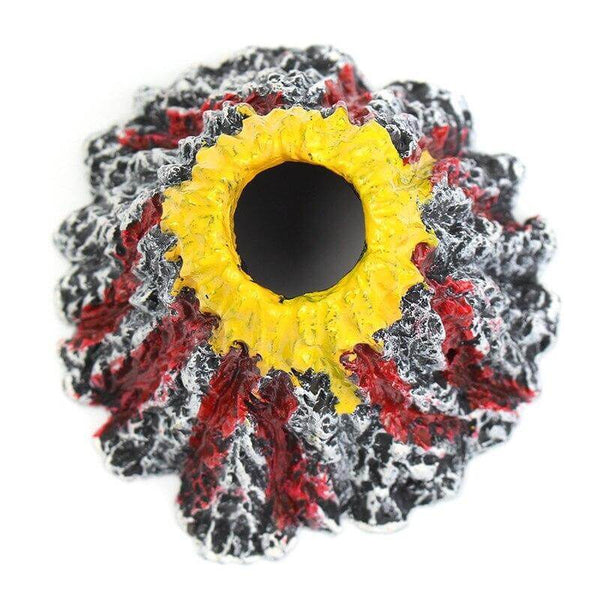 Aquarium Volcano Statue Decoration Fish Tank Ornament