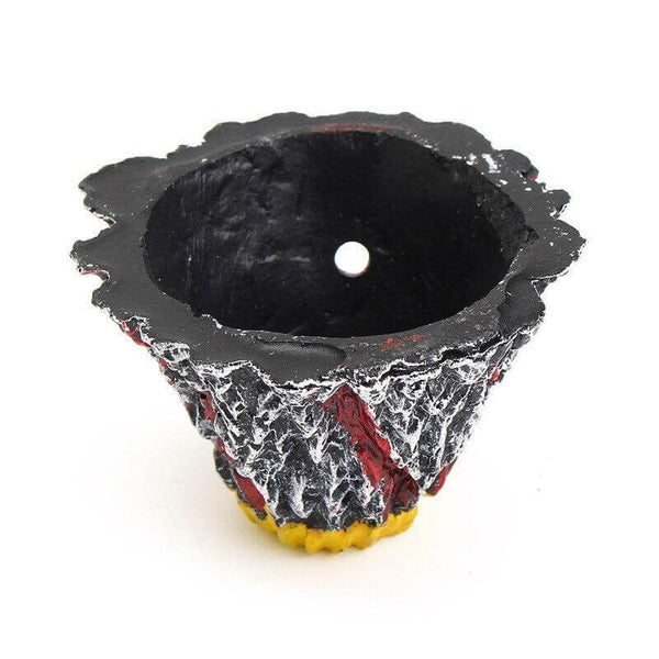 Aquarium Volcano Statue Decoration Fish Tank Ornament