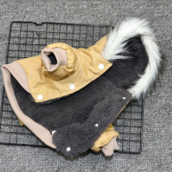 Warm Winter Jacket for Cats and Dogs Hooded One Piece Clothes