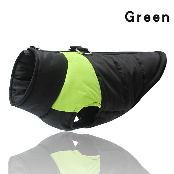 Dog Waterproof Padded Vest Zipper Jacket