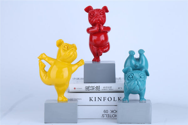 Yoga Pose French Bulldog Statue