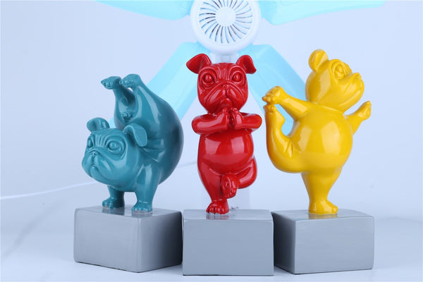 Yoga Pose French Bulldog Statue