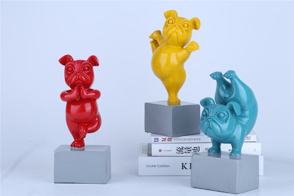 Yoga Pose French Bulldog Statue