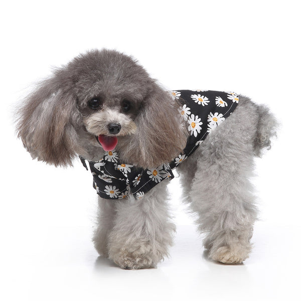 Hawaiian Style Floral Print Dog Clothes Beach Shirt