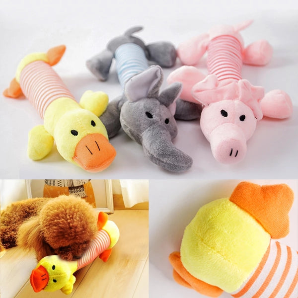 Duck, Elephant, Pig Plush Chewing Toy for Dogs, Cats