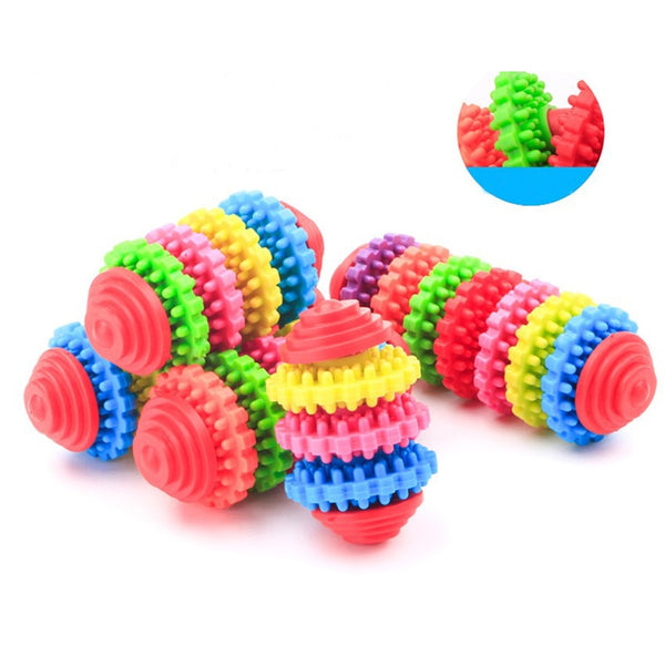 Dog Chew Play Toy Durable Rubber Dental Teeth/Gums Cleaning Interactive Toys - 2 Piece