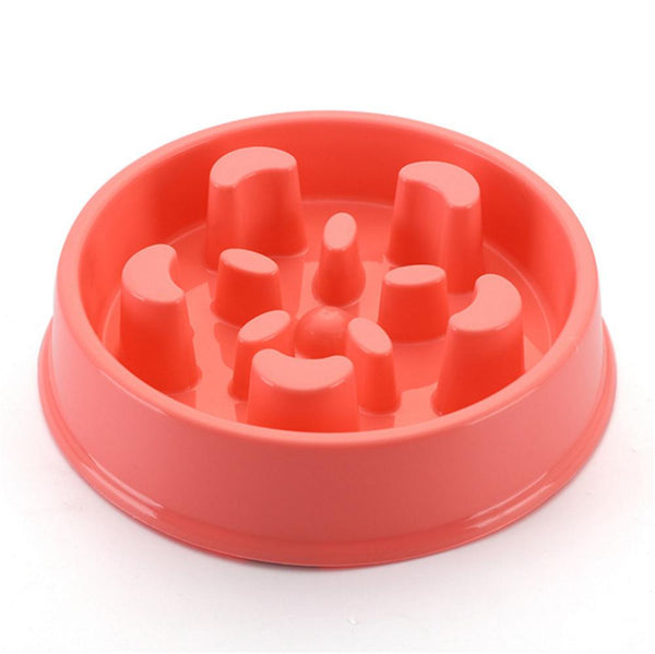 Portable Pet Feeding Bowls Slow Down Eating Food Dishes - in Various Shapes and Colors