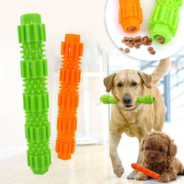 Soft Dog Chew Toy Rubber Stick Teeth Cleaning Toys Food Treat Dispensing