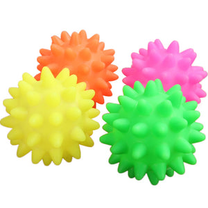 Rubber Spikey Ball Toy Biting Chewing Toys for Dogs, Cats - 3 Piece Set