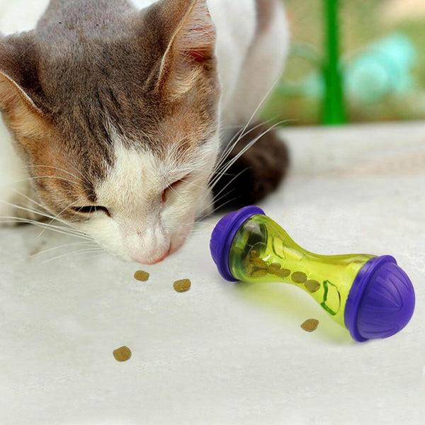 2 in 1 Interactive Cat Toy, Puzzle Feeder, Training Food Dispenser