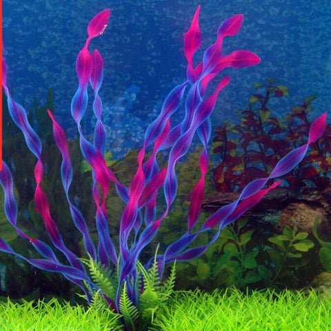 Artifical Decoation Plant for Aquarium, Fish Tank Decor - Purple/Blue Color
