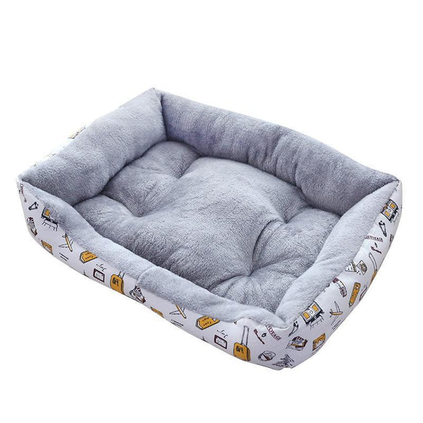 Plush Basket Bed, Warm Cozy Pet Beds, Small to Large Size, 5 Colors