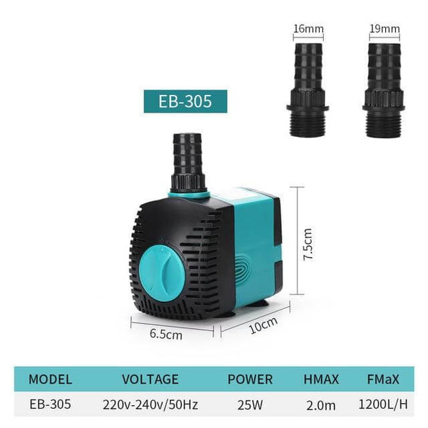 3W-25W Ultra-Quiet Submersible Water Pump for Aquariums 220V-240V