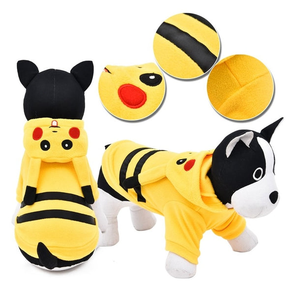 Cute Pikachu Cat Costume Cosplay Kitten Hoodies