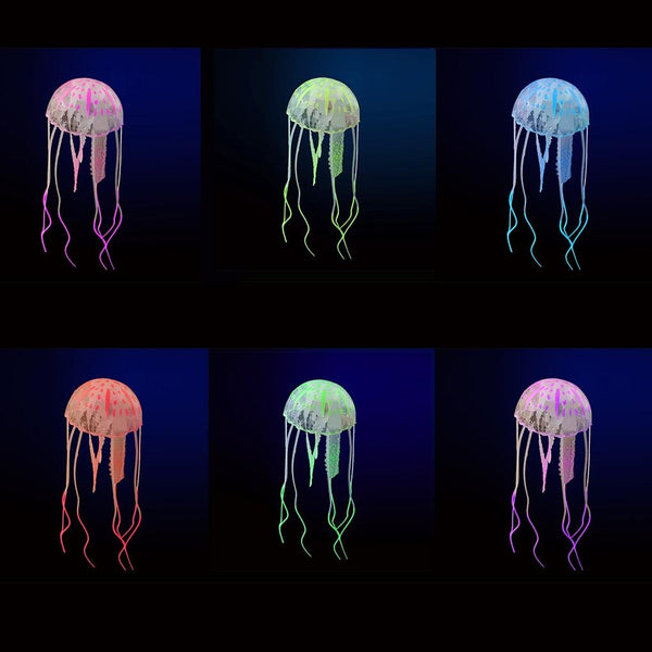 Colorful Artificial Glowing Effect Jellyfish for Fish Tank, Aquarium Decor Mini Submarine Ornaments Decorations