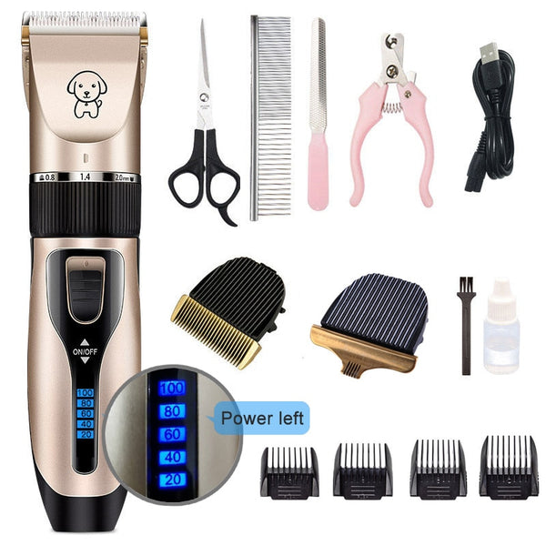 Wireless Rechargeable Pet Grooming Clipper, Trimmer, Shaver Sets