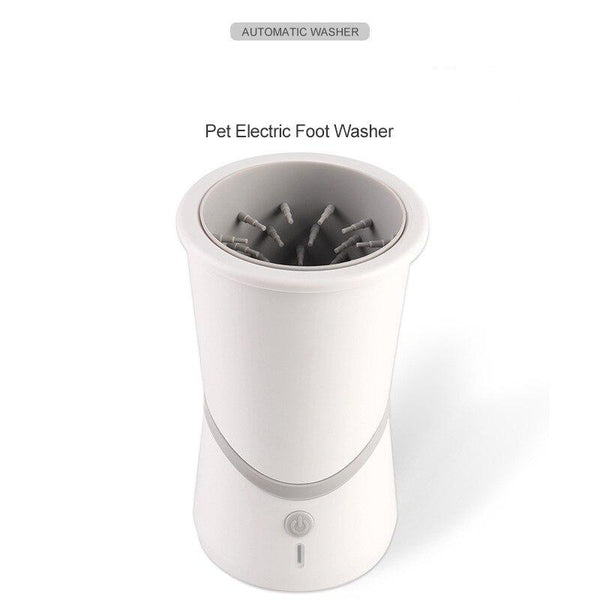 Electric Fully Automatic Pet Paw Cleaner Cup Cat, Dog Foot Washer with Soft Silicone Brushes