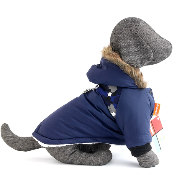 Hooded Warm Winter Jacket for Dogs - Multicolor