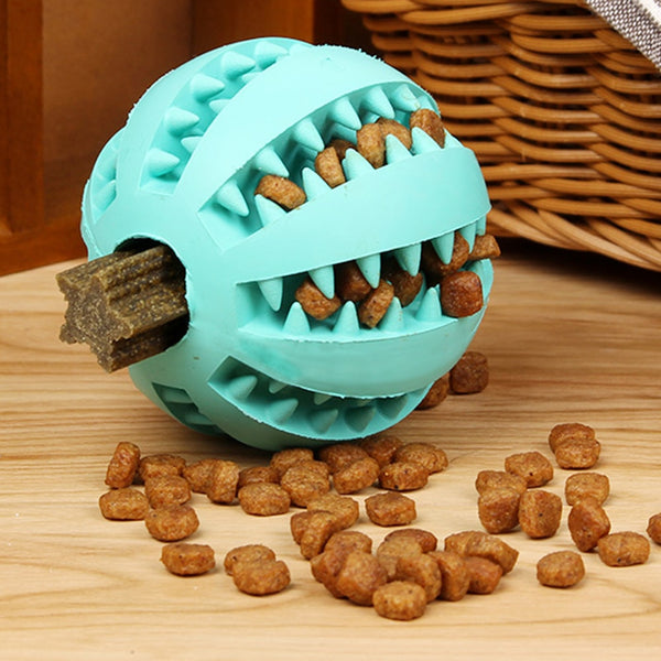 Rubber Treat Ball Toys for Dog, Puppy Tooth Cleaning Snack Ball