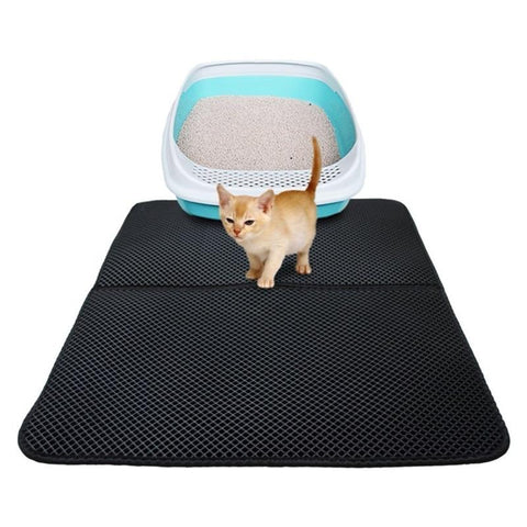 Cat Litter Mat Double Layer Litter Pads for Trapping Small Particles