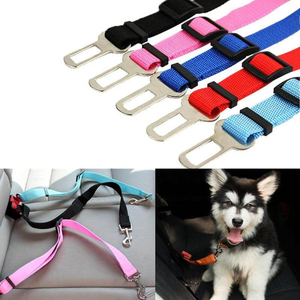 Adjustable Safety Seat Belt Nylon Car Seat Leash for Dogs