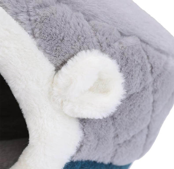 Cat Bed House Soft Plush Cushioned Cave, Nest