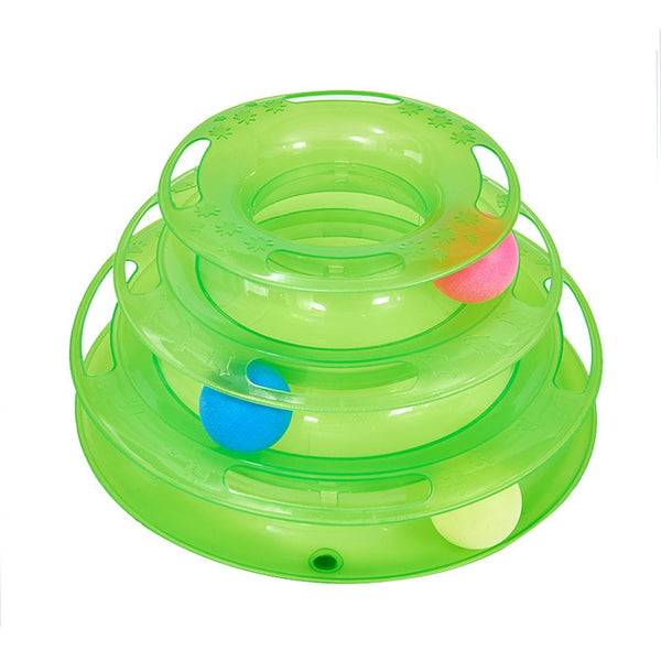 Interactive Training Ball Track Tower Puzzle Toy for Cats